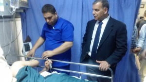 بالصور...وزير الصحة يطمئن على حالة مصابي حادث وسط البلد