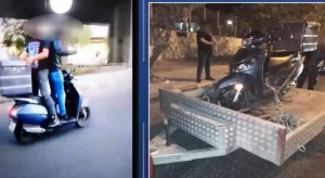 بالفيديو ... ضبط سائق "سكوتر" يقود بطريقة متهورة واستعراضية
