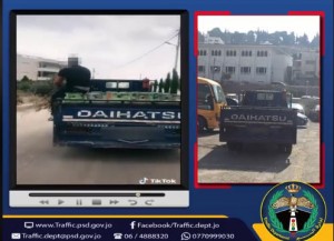 بالفيديو ..ضبط سائق ترك مركبته تسير وحدها وجلس في الصندوق