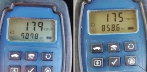 ضبط مخالفتي سرعة على طريق معان "الصحراوي" (179 -175) كم - ساعة