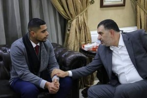 وزير العمل البطاينة يستقبل الشاب بني هاني  الذي تمت استعادته من تركيا