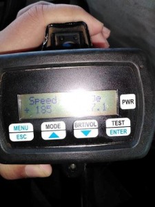 ضبط مركبة تسير بسرعة 185 كم بالرويشد