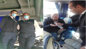 بالصور...جت اول شركة نقل تتبع اجراءات الوقاية ضد كورونا