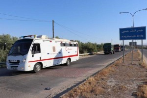 وصول الطفلتين ساره وفرح من غزة لمدينة الحسين الطبية