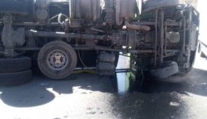 انقلاب صهريج في عين غزال