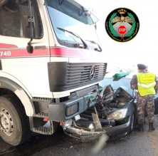 بالصور ... 3 إصابات بتصادم 5 مركبات في الرصيفة