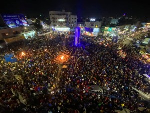 جماهير الرمثا تحتفل بالدوري