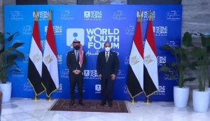 السيسي يستقبل ولي العهد لدى وصوله إلى شرم الشيخ