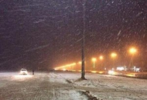 الثلوج تتساقط في عجلون