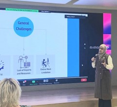 طالبة من جامعة الأميرة سميّة للتكنولوجيا تشارك في مؤتمر للبيانات الضخمة في معرض إكسبو دبي 2020