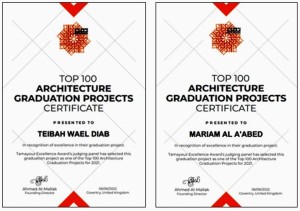 مشروعا تخرّج لطلبة هندسة العمارة "عمان الاهلية" ضمن قائمة أفضل 100 مشروع على مستوى العالم