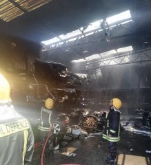 بيان أمني حول حريق محلات قطع سيارات وزيوت بماركا