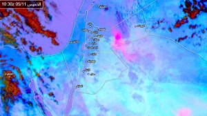 موجة غبارية تدخل مناطق البادية الشرقية