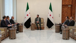 الشرع يستقبل الصفدي في قصر الشعب