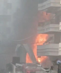 حريق ودخان بـ 3 غارات اسرائيلية على الضاحية الجنوبية