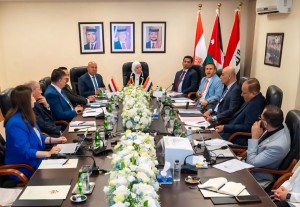خلال  الاجتماع الدوري للجمعية العمومية لشركة الجسر العربي  ‏بحضور وزراء النقل في ‏الأردن ومصر والعراق