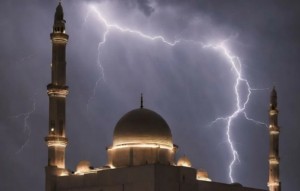 تعرض مسجد في المفرق لصاعقة رعدية